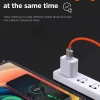 MFI 3'ü 1 Arada Hızlı Şarj Kablosu - USB'den Lightning/Type-C'ye 120W Yüksek Güçlü Silikon Yuvarlak Veri Senkronizasyon Kablosu, iPhone ve Android için Çinko Alaşımlı Konnektör - 119.99cm - Görsel 4