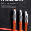 MFI 3'ü 1 Arada Hızlı Şarj Kablosu - USB'den Lightning/Type-C'ye 120W Yüksek Güçlü Silikon Yuvarlak Veri Senkronizasyon Kablosu, iPhone ve Android için Çinko Alaşımlı Konnektör - 119.99cm - Görsel 3